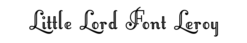 Little Lord Font Leroy